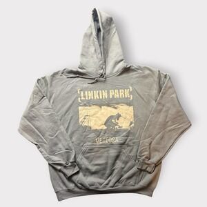 Linkin Park Meteora Graphic Hoodie Charcoal Gray Large Rock Band Pullover